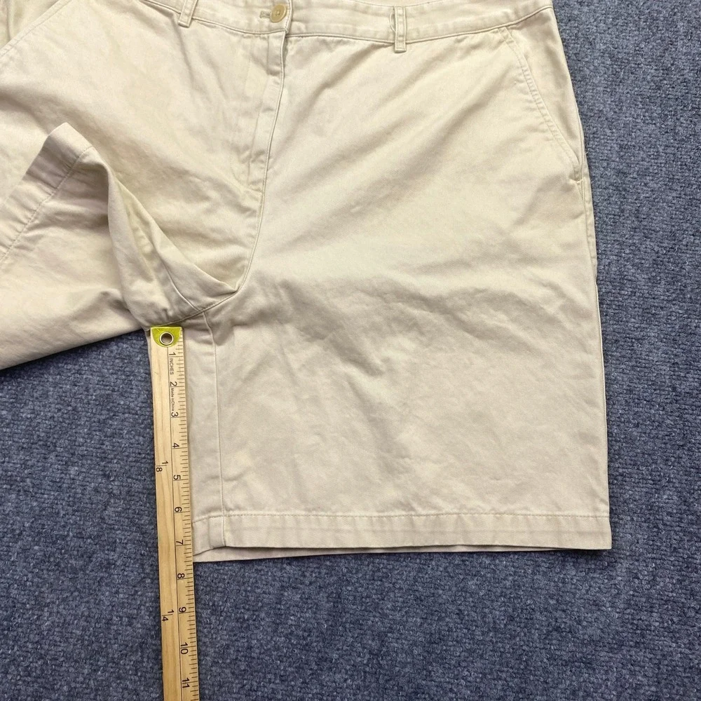 Lauren Ralph Lauren Womens 14W Khaki Tan Chino Shorts Cotton Twill Tropical